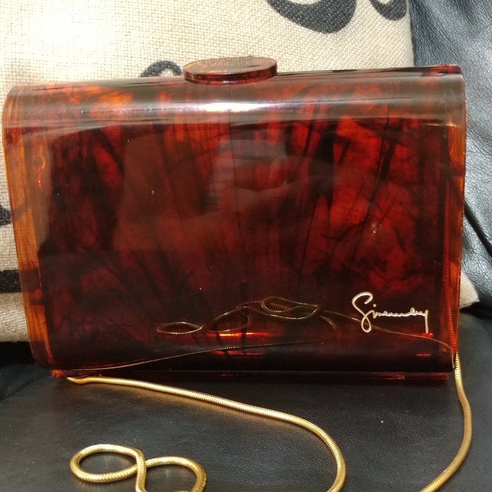 Vintage Givenchy Tortoise Box Clutch